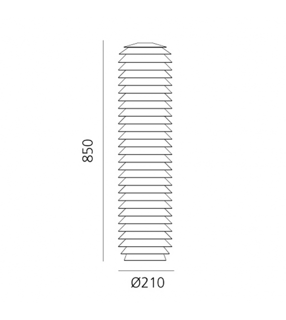 Slicing Bollard Artemide Floor Lamp