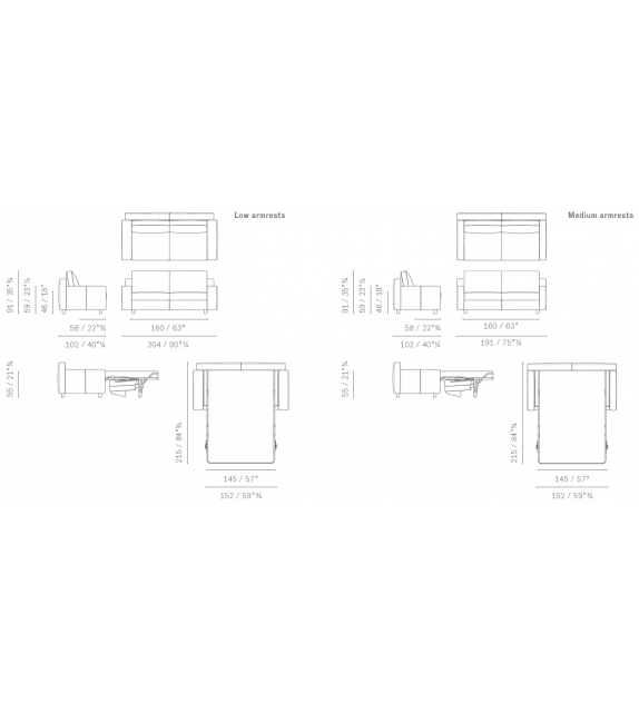 Massimosistema Poltrona Frau Sofa Cama