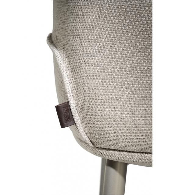 Archibald Dining Chair with Metal Legs Poltrona Frau