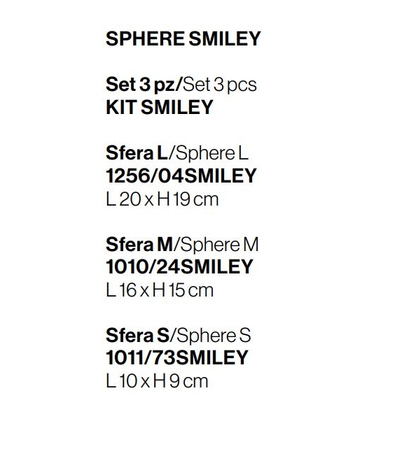 Sphere Smiley  Bosa Sculpture