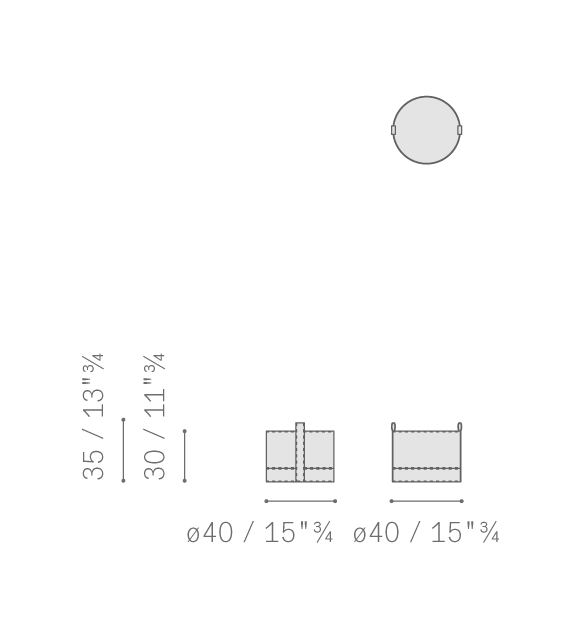 Leather Basket Cesta Poltrona Frau