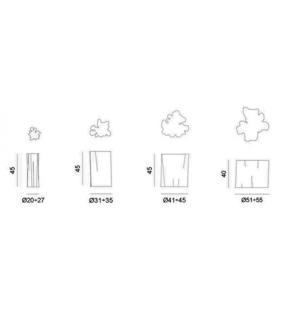 Brick Couchtisch & Hocker Gervasoni