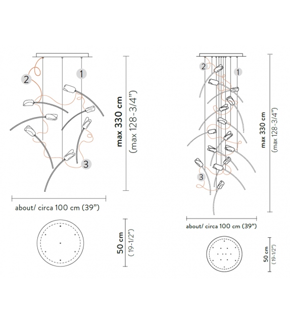 Tulip Round Slamp Lampada a Sospensione
