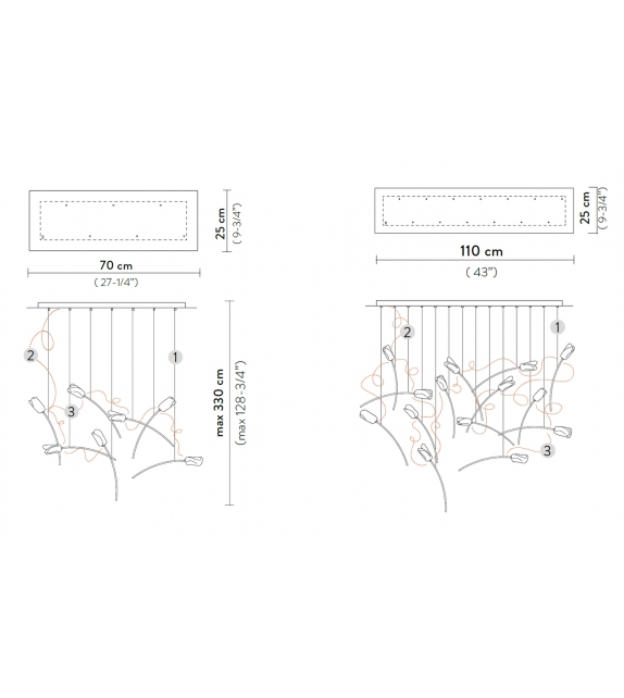 Tulip Linear Slamp Suspension