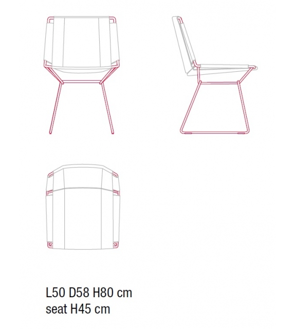 Ready for shipping - Neil Leather Chair MDF Italia