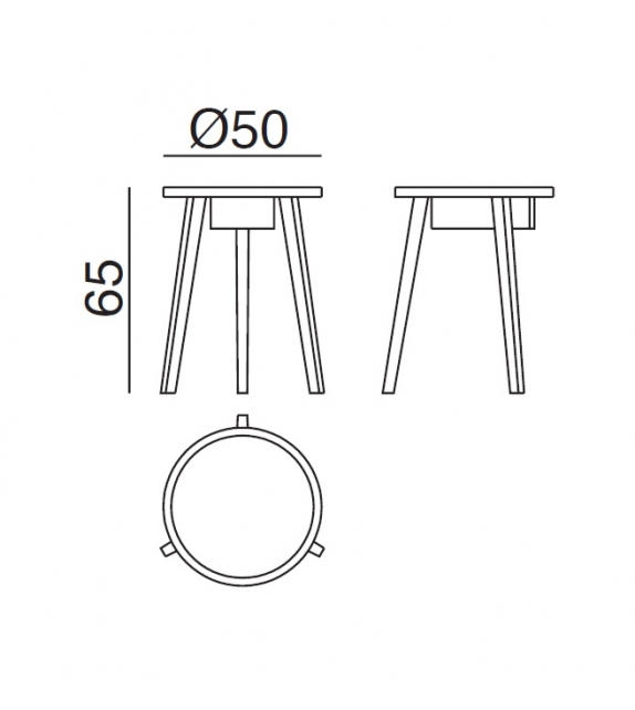 Gray Beistelltisch Mit Schublade Gervasoni
