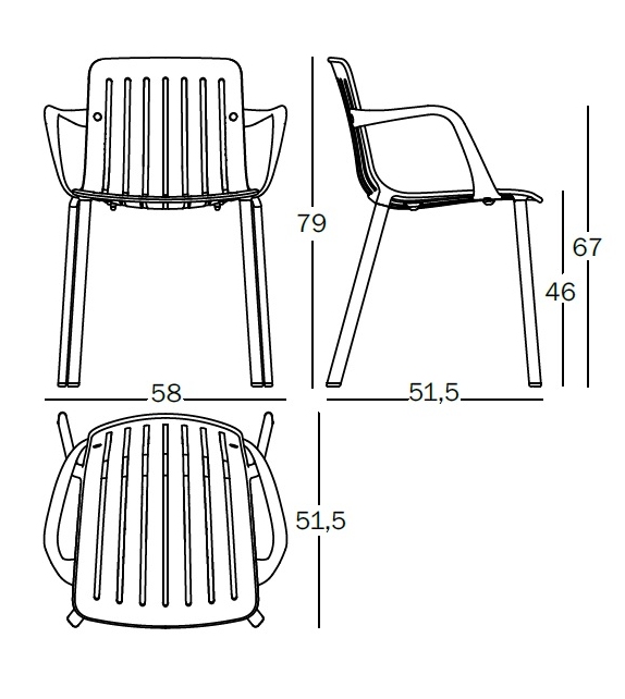 Plato Magis Chair with Armrests