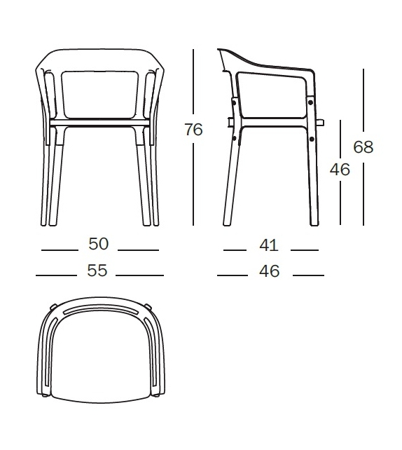 Steelwood Magis Chaise Revêtu