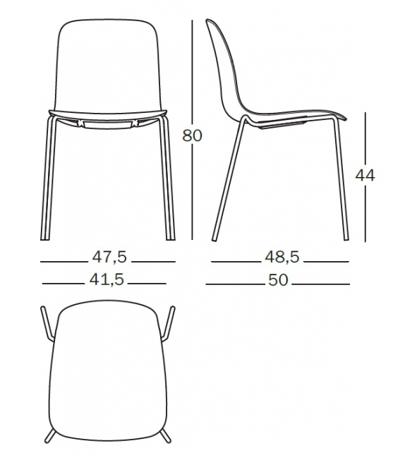 Substance Magis Chaise avec Pieds en Acier