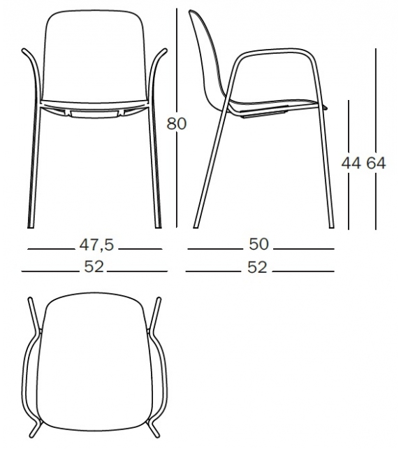 Substance Magis Chaise avec Accoudoirs