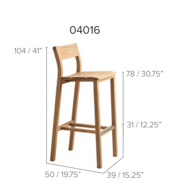 Kos Teak Tribù Barchair