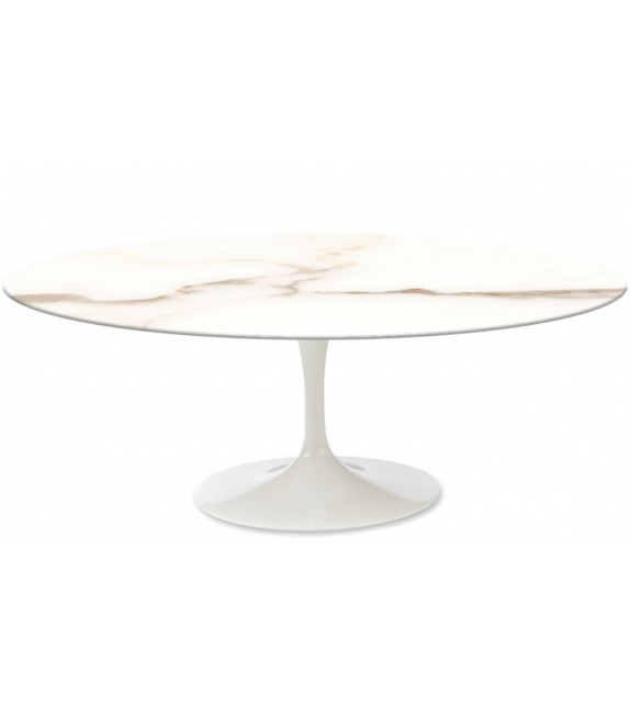 Saarinen Table Basse Oval De Marbre Knoll