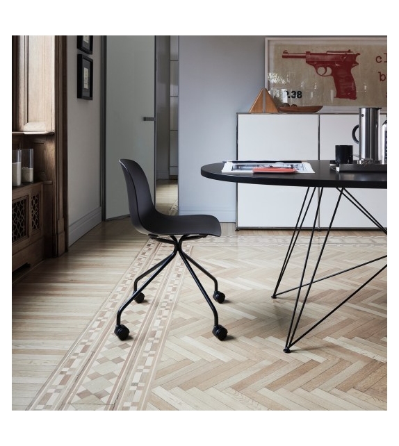 Troy 4 Star Wheels Polypropylene Chaise sur Roulettes