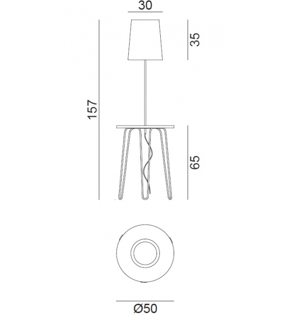 Beds LC 47 Gervasoni Table de Chevet