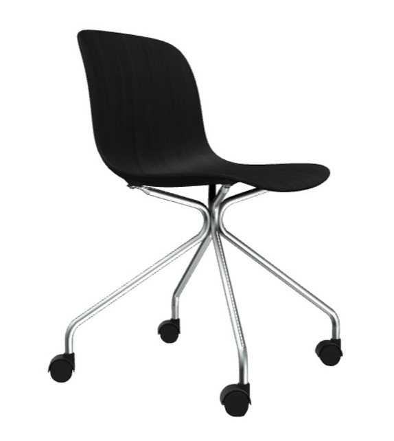 Troy 4 Star Wheels Beech Magis Chaise sur Roulettes