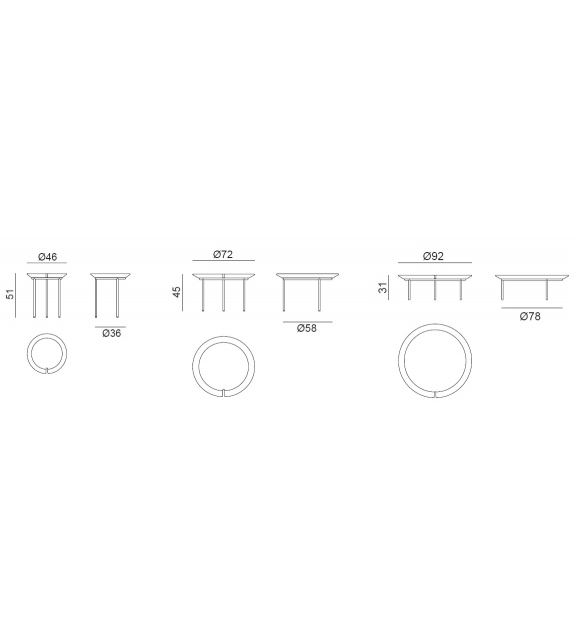 Brise Gervasoni Table Basse avec Pieds