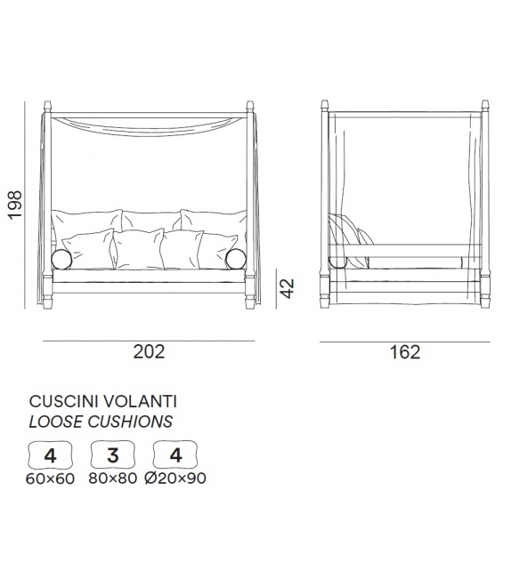 Jeko 07 Gervasoni Sofa mit Himmel