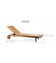 Kos Teak Tribù Adjustable Lounger