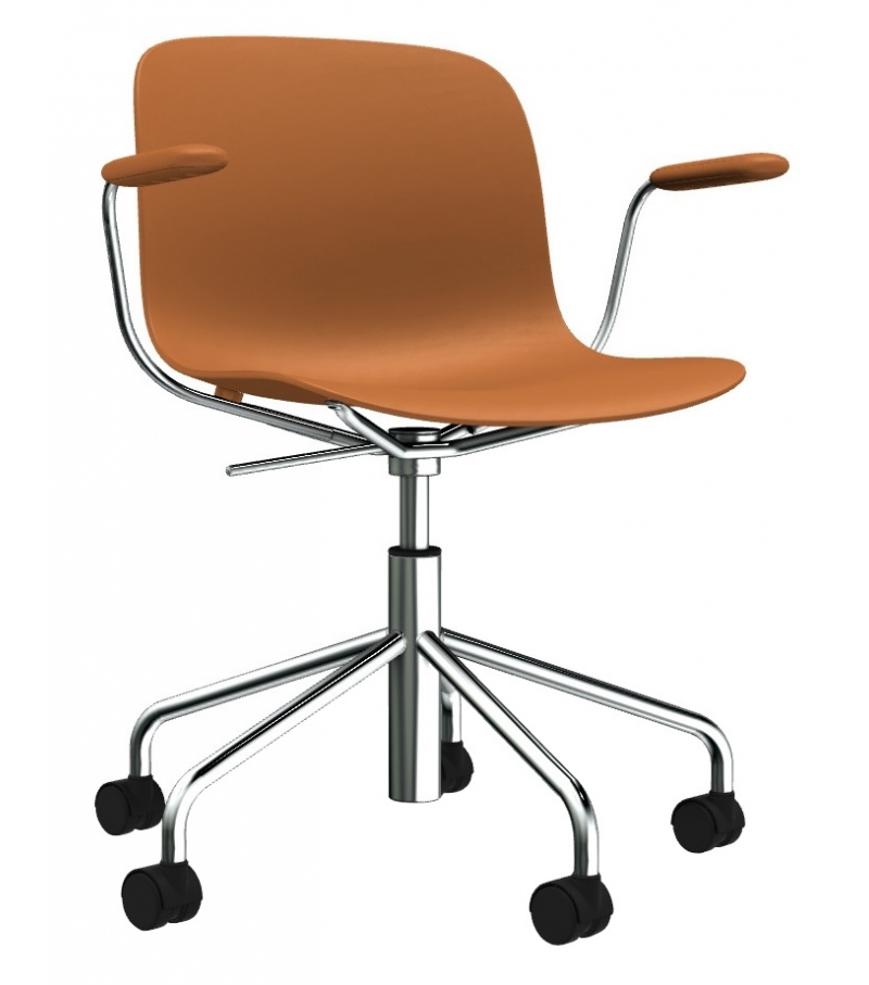 Troy 5 Star Wheels Polypropylene Magis Chaise avec Accoudoirs