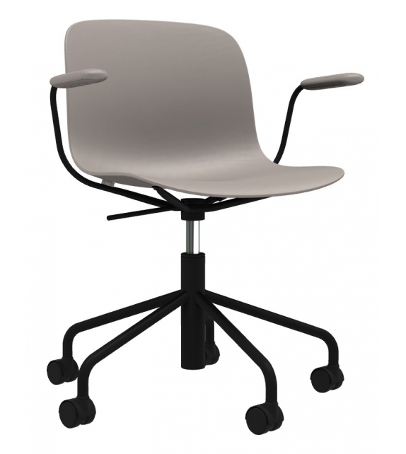 Troy 5 Star Wheels Polypropylene Magis Chaise avec Accoudoirs