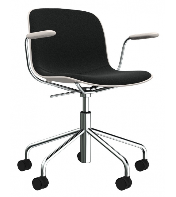 Troy 5 Star Wheels Magis Gepolsterter Stuhl Mit Armlehnen