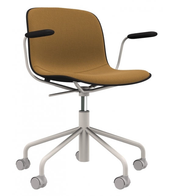 Troy 5 Star Wheels Magis Gepolsterter Stuhl Mit Armlehnen