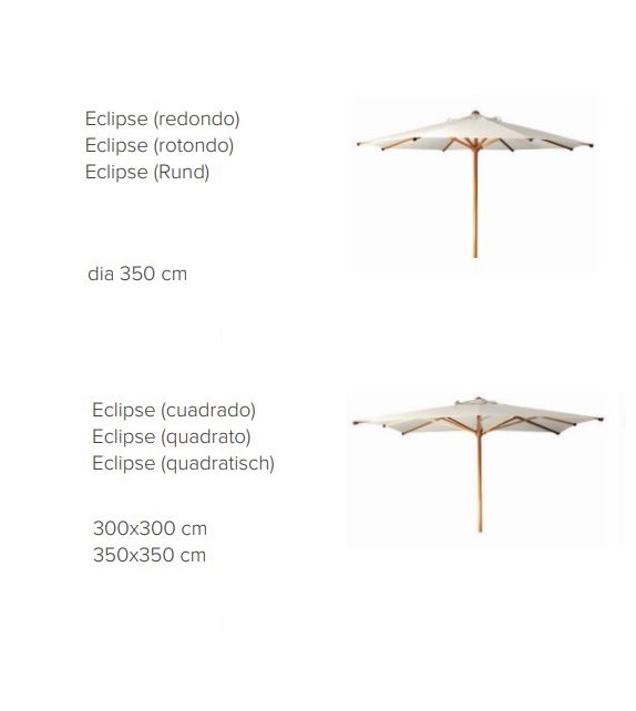 Eclipse Tribù Quitasol con Estructura en Madera
