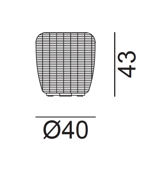 Panda Gervasoni Beistelltisch/Hocker