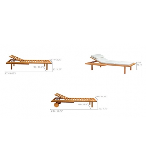 Vis à Vis Tribù Sunlounger Outdoor