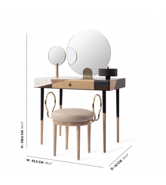 Rose Selavy Marquetry Maison Dada Toilettentisch