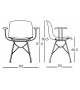 Troy Wireframe Magis Sedia con Braccioli Rivestita