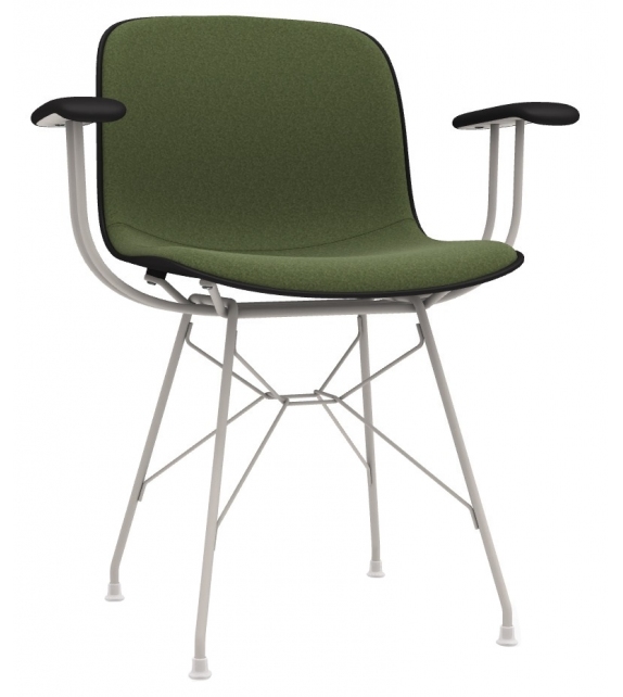 Troy Wireframe Magis Upholstered Chair with Armrests