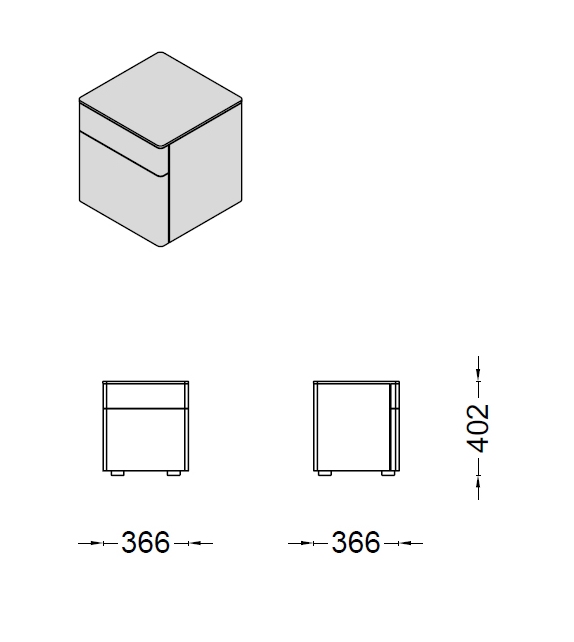 Byron Porro Bedside Table