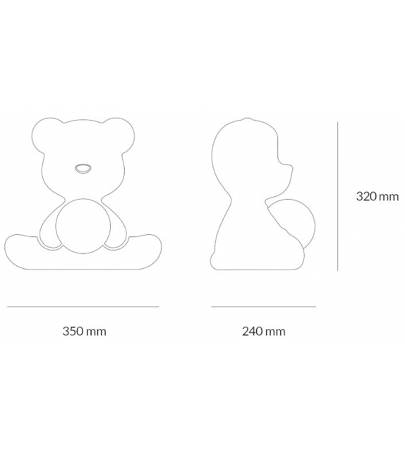 Teddy Girl Velvet Qeeboo Tischleuchte