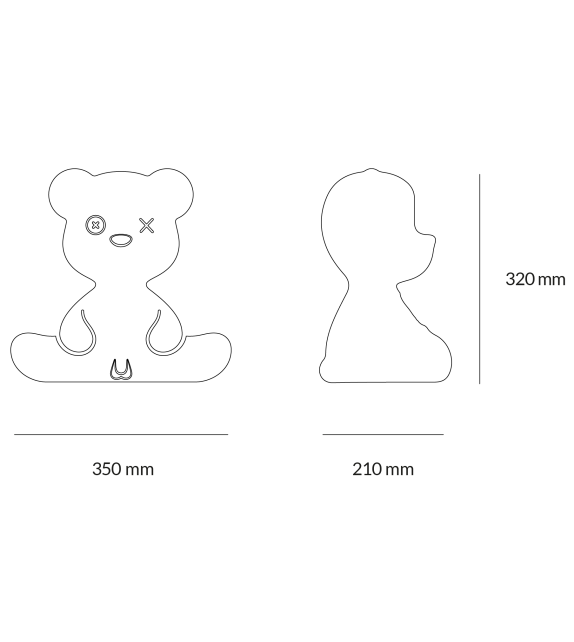 Teddy Boy Qeeboo Lámpara de Mesa