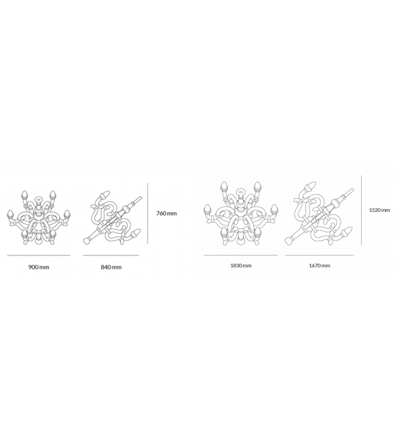 Fallen Chandelier Qeeboo Stehleuchte