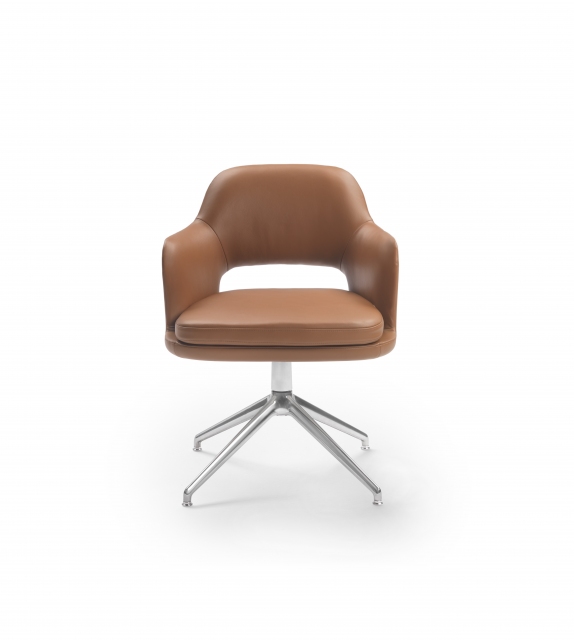 Eliseo Flexform Armstuhl mit Drehgestell