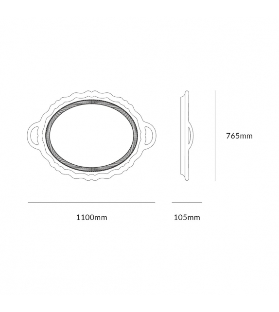 Plateau Miroir Qeeboo Lampe de Table