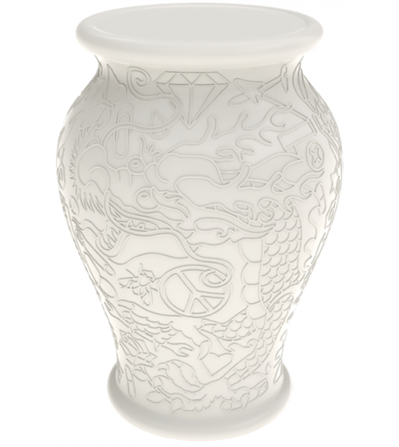 Ming Translucent Qeeboo Taburete/Mesa Auxiliar