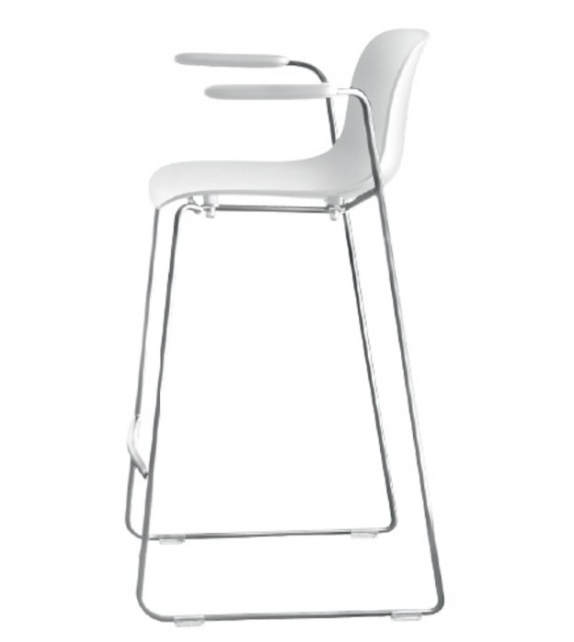 Troy Sledge Polypropylene Magis Stool with Armrests