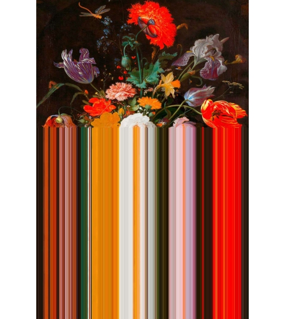 Glitch Red Rectangular Qeeboo Teppich