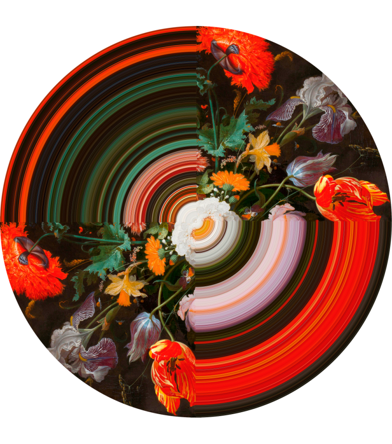 Glitch Red Rectangular Qeeboo Tappeto