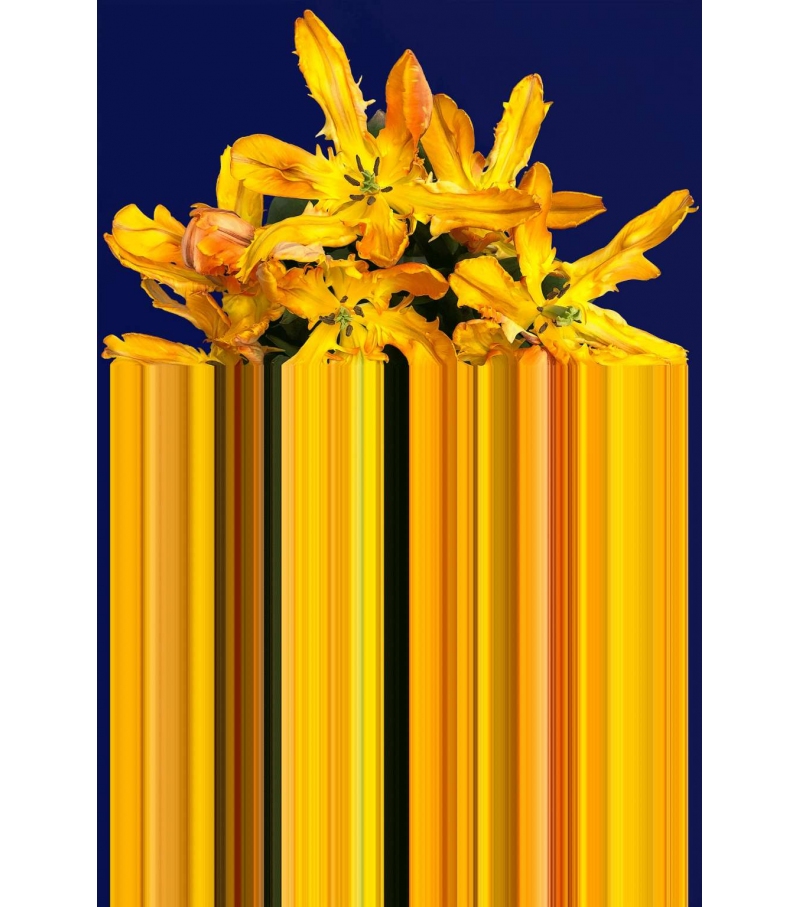 Glitch Red Rectangular Qeeboo Tappeto