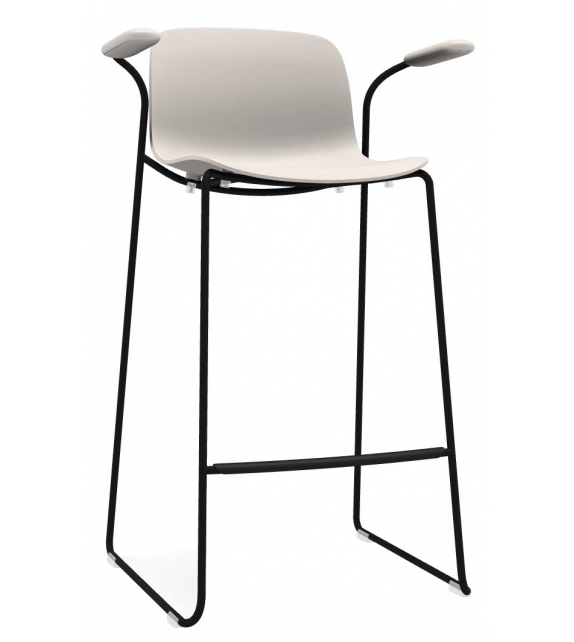 Troy Sledge Polypropylene Magis Taburete con Reposabrazos