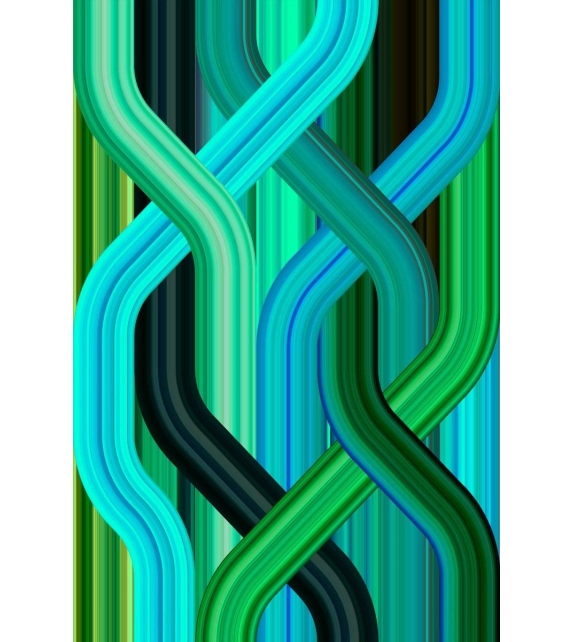 Glitch Yellow Rectangular Qeeboo Tapis