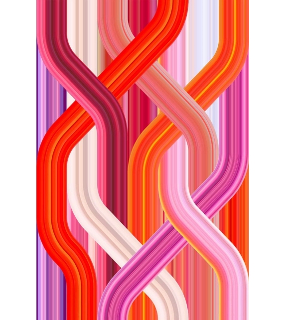 Glitch Yellow Rectangular Qeeboo Teppich