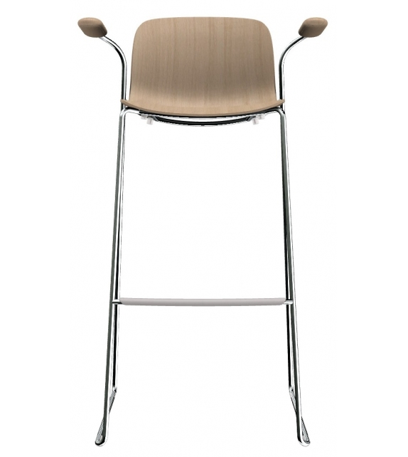 Troy Sledge Beech Magis Taburete con Reposabrazos