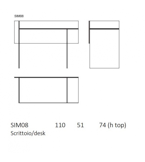 Simoon Glas Italia Writing Desk