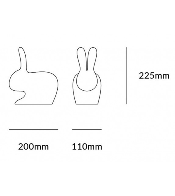 Rabbit XS Qeeboo Bookend