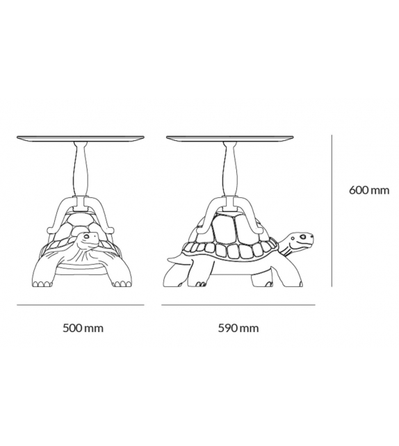 Turtle Carry Librería Qeeboo Mesita